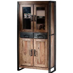 Vitrinenschrank Mendoza aus Akazie Massivholz^Wohnen Online