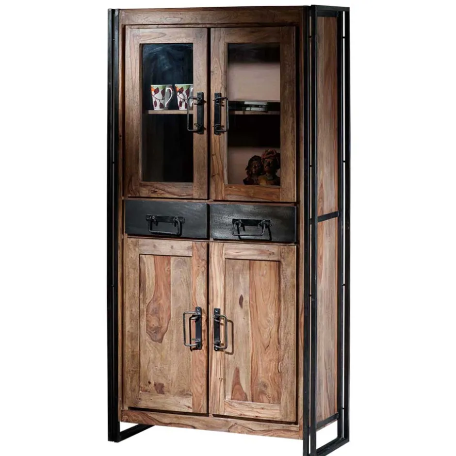 Vitrinenschrank Mendoza aus Akazie Massivholz^Wohnen Online