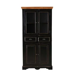 Wohnen Vitrinenschrank Sentiments in Schwarz