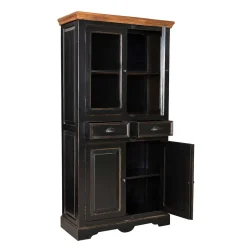 Wohnen Vitrinenschrank Sentiments in Schwarz