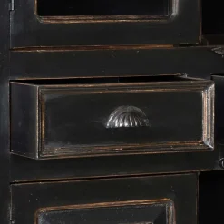 Wohnen Vitrinenschrank Sentiments in Schwarz