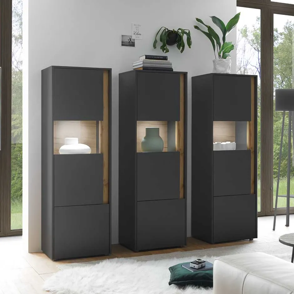 Vitrinenschränke Set in Modern - Ahilav (dreiteilig)^Wohnen Clearance