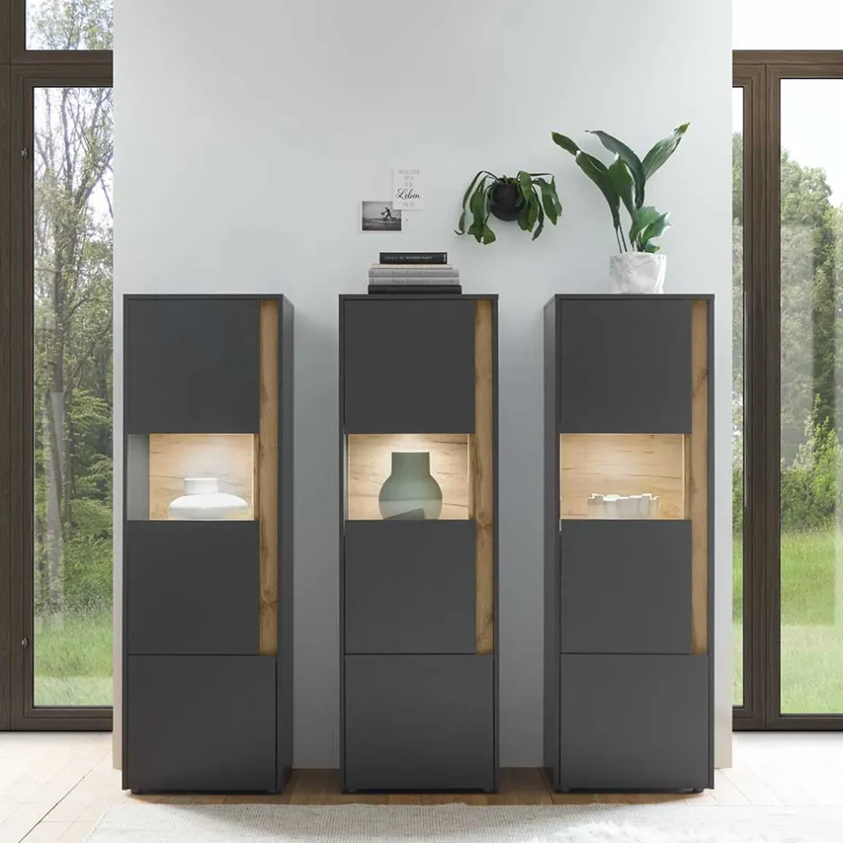 Vitrinenschränke Set in Modern - Ahilav (dreiteilig)^Wohnen Clearance