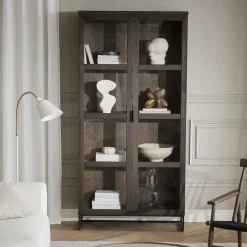 Wohnen Vtrinenschrank aus braunem Eichenholz - Pipo