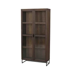 Wohnen Vtrinenschrank aus braunem Eichenholz - Pipo