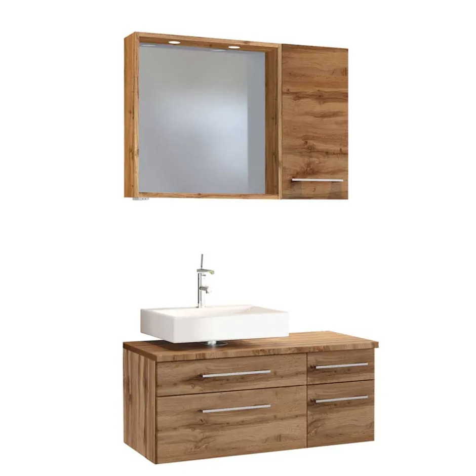 Wand Badmöbel-Set in Holz - Userina I (dreiteilig)^Wohnen