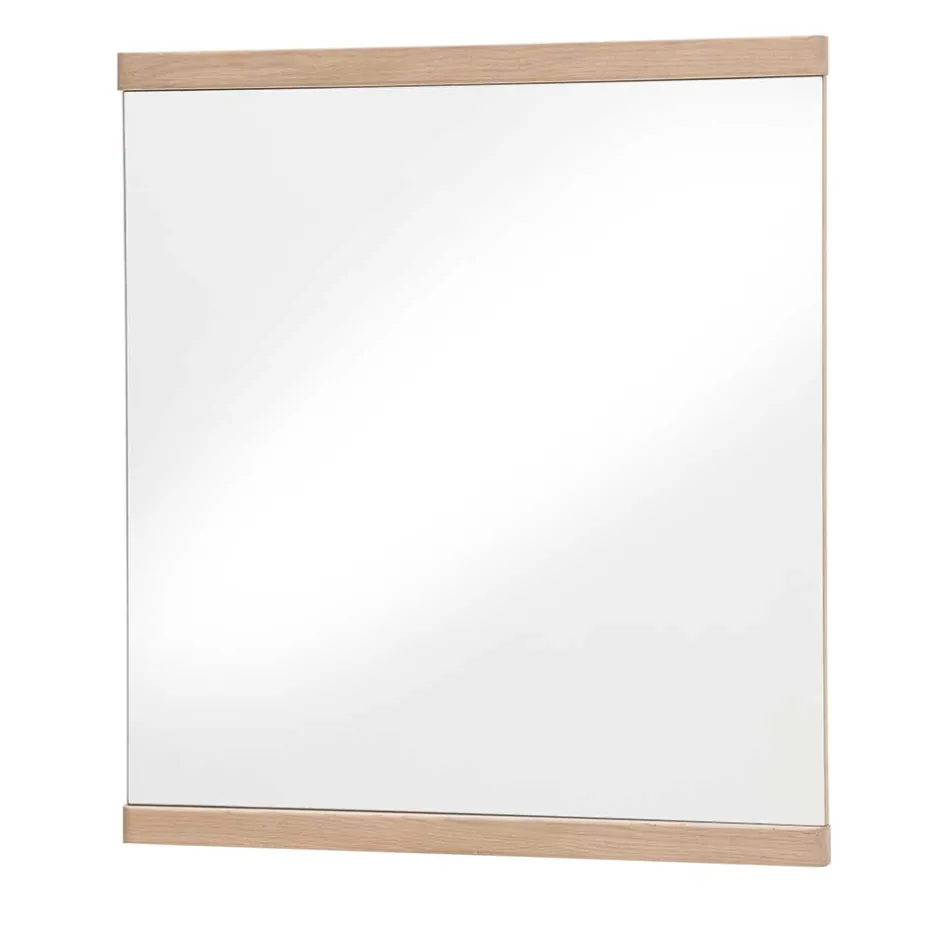 Wohnen Wand Flur Spiegel in Eiche Bianco - Arkadiuz