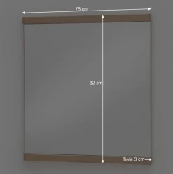 Wohnen Wand Flur Spiegel in Eiche Bianco - Arkadiuz