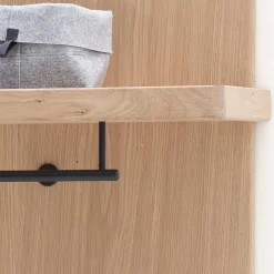 Wohnen Wand Hängegarderobe in Eiche Bianco - Arkadiuz