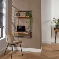 Wohnen Wand Schreibtisch mit Baumkanten Platten - Vadimma