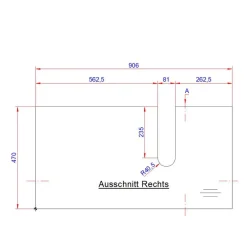 Wand Waschbecken Unterschrank 90x41 cm - Estregos^Wohnen Best