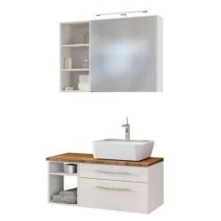 Wohnen Wand Waschbeckenschrank Set 90cm - Enwicos (dreiteilig)