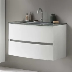 Wohnen Wand Waschtisch in Weiß - Mesciria