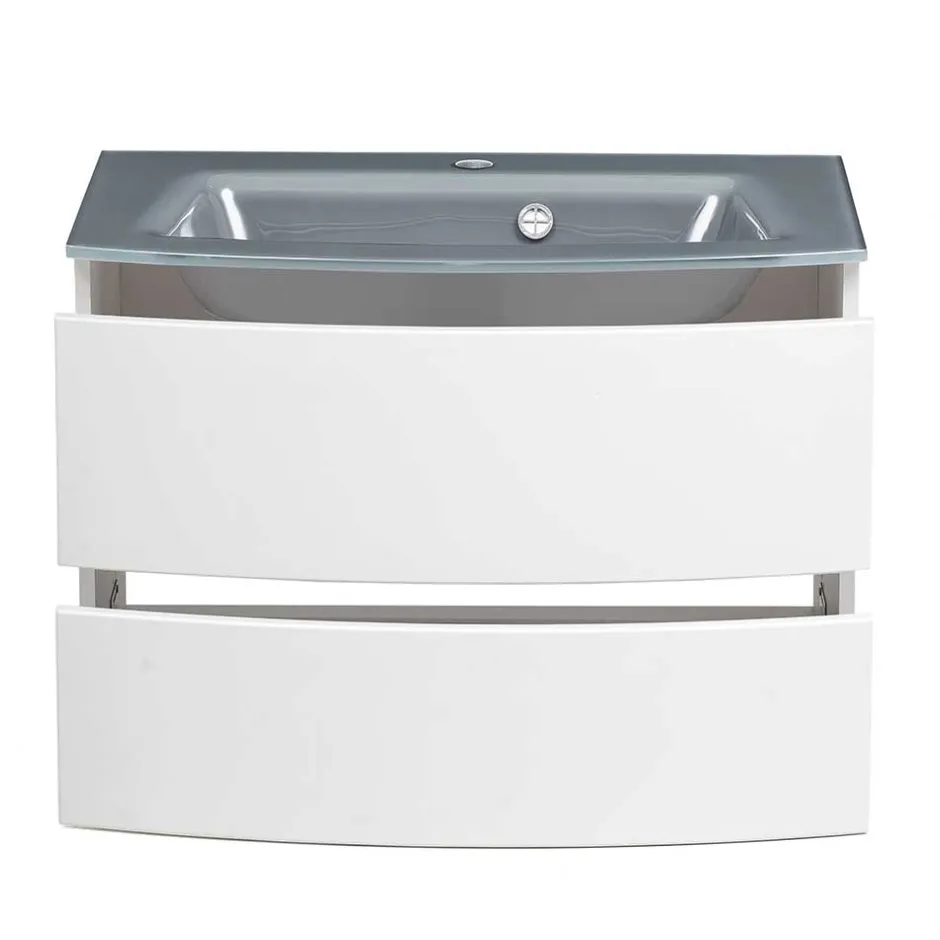 Wohnen Wand Waschtisch in Weiß - Mesciria