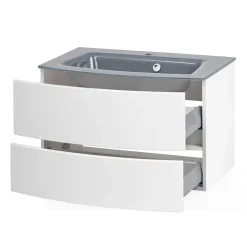 Wohnen Wand Waschtisch in Weiß - Mesciria