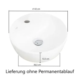 Wohnen Wand Waschtisch mit zwei Aufsatz-Waschbecken - Tofias