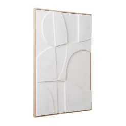 Wandbild in Weiß und Holzoptik Natur - Actino^Wohnen Sale