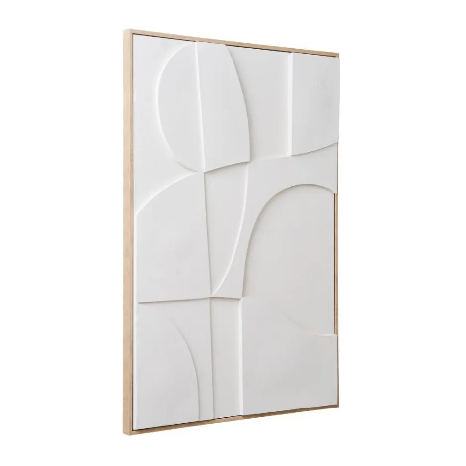 Wandbild in Weiß und Holzoptik Natur - Actino^Wohnen Sale