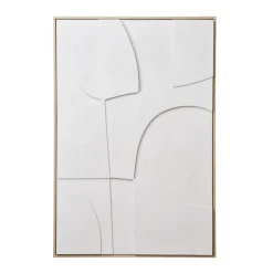 Wandbild in Weiß und Holzoptik Natur - Actino^Wohnen Sale