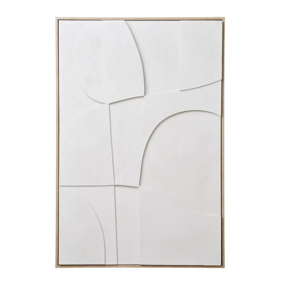 Wandbild in Weiß und Holzoptik Natur - Actino^Wohnen Sale