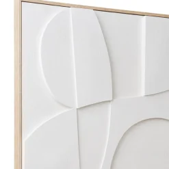 Wandbild in Weiß und Holzoptik Natur - Actino^Wohnen Sale