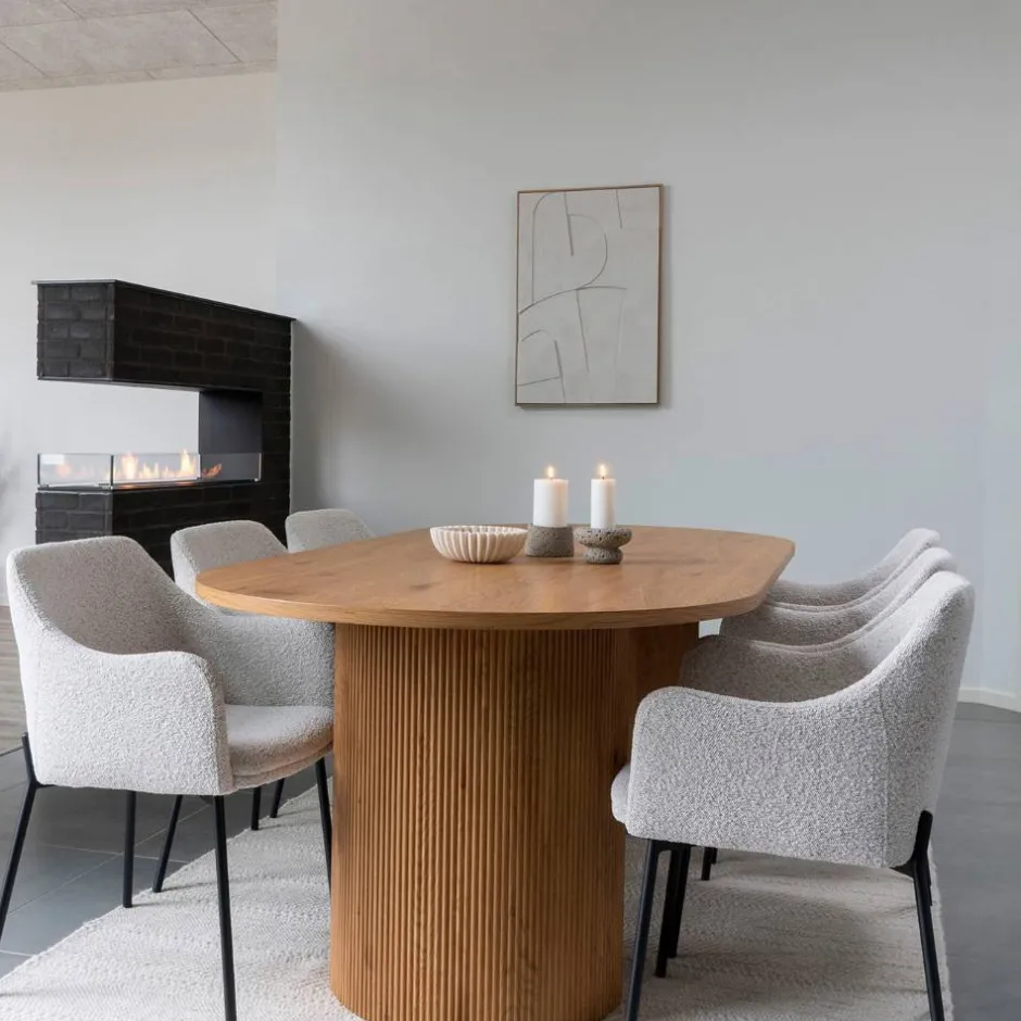 Wandbild in Weiß und Holzoptik Natur - Actino^Wohnen Sale