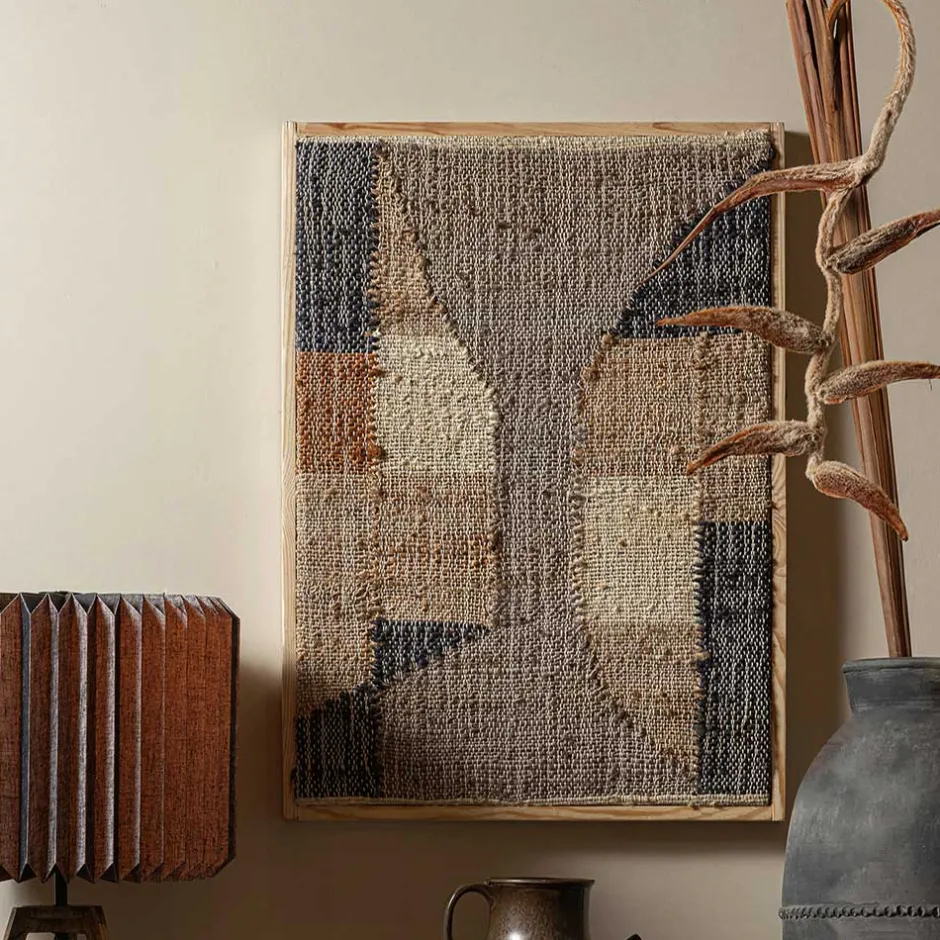 Wandbilder aus Jute und Holz - Lachea (2er Set)^Wohnen Outlet