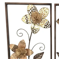 Wandbilder Blumen aus Metall und Stoff - Sinona (zweiteilig)^Wohnen Best