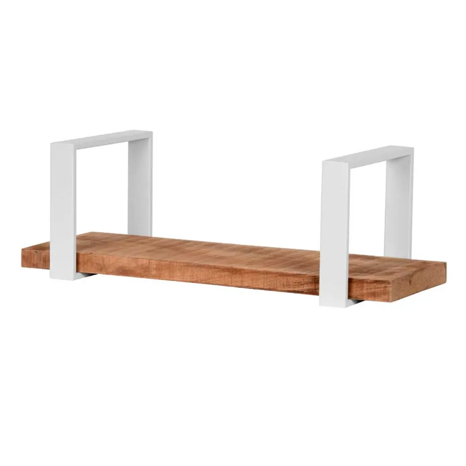 Wandboard aus Mangoholz & Metall Weiß - Siza^Wohnen Discount