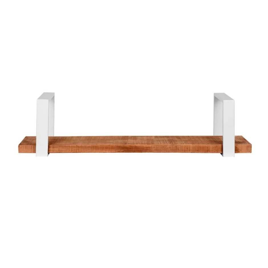 Wandboard aus Mangoholz & Metall Weiß - Siza^Wohnen Discount