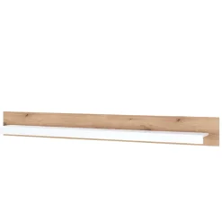 Wohnen Wandboard in Eiche Natur und Mattweiß - Adejano