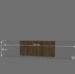 Wandboard in Weiß mit Eiche Bianco - Miloris^Wohnen Online