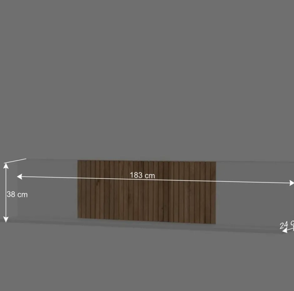 Wandboard in Weiß mit Eiche Bianco - Miloris^Wohnen Online