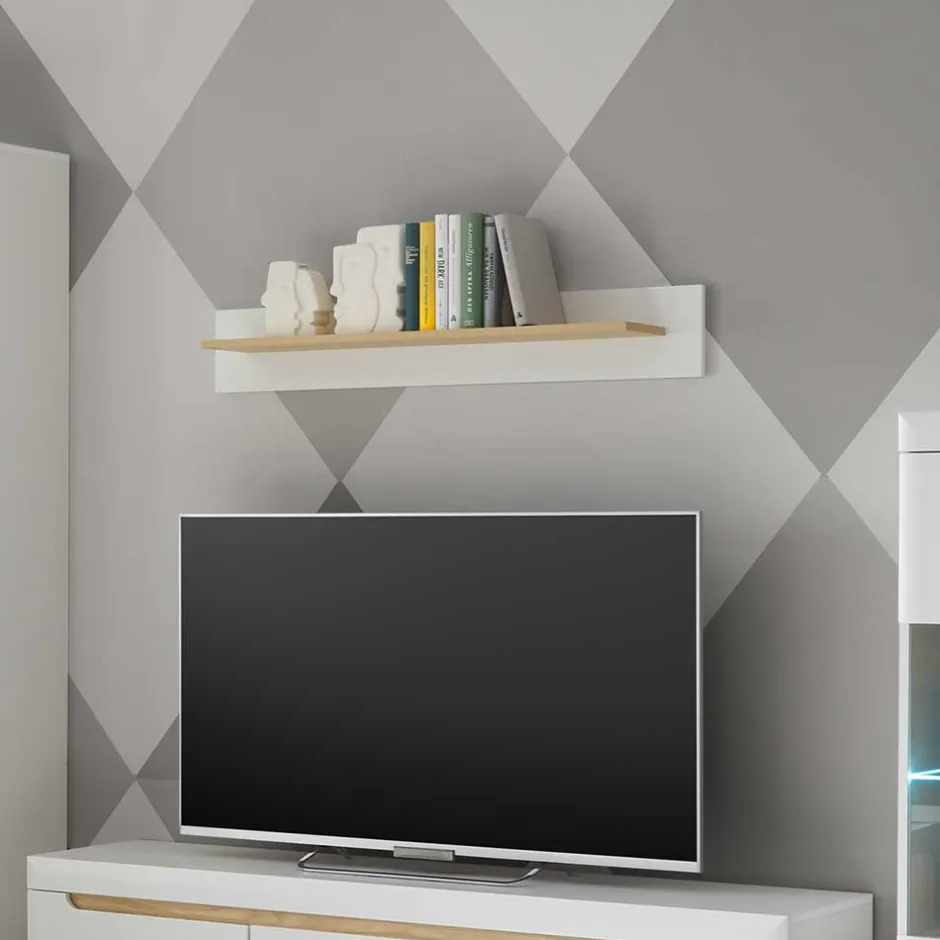 Wandboard in Weiß und Eiche - Ginko^Wohnen Sale