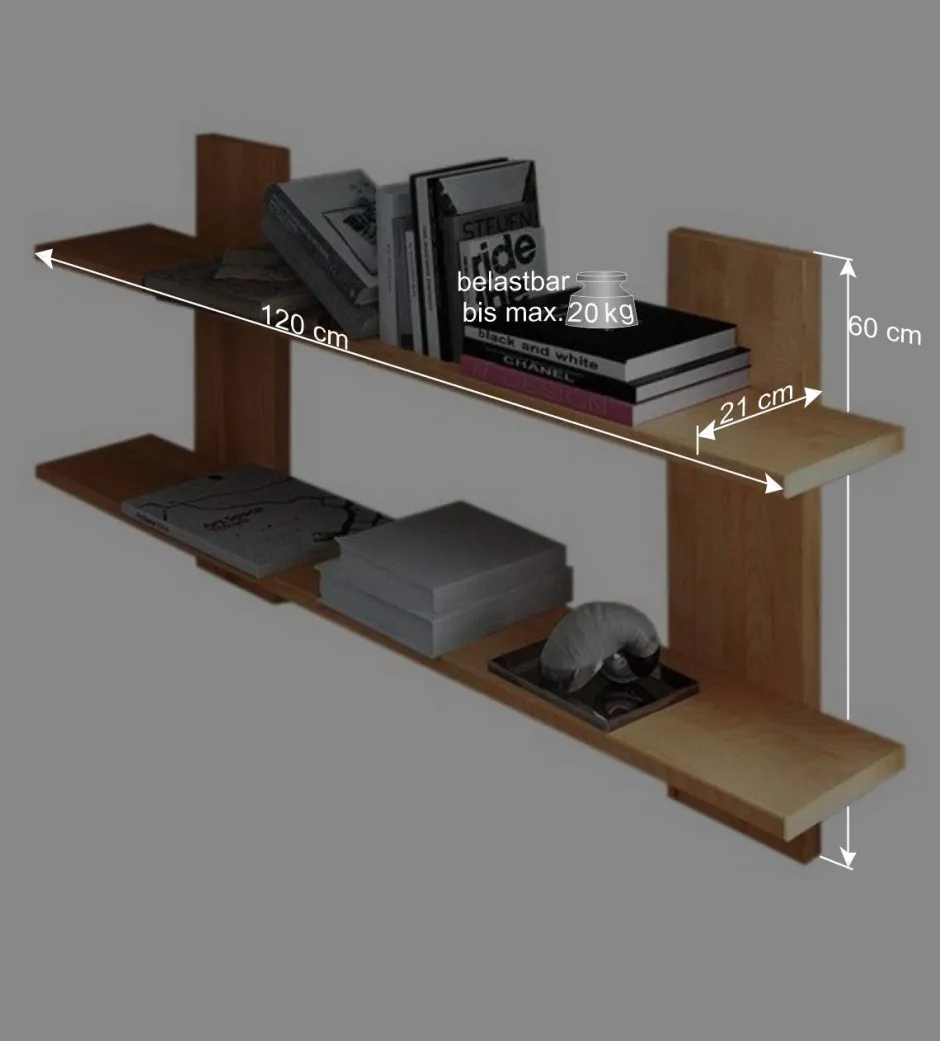 Wohnen Wandboard Mosniak mit 2 Ablagen