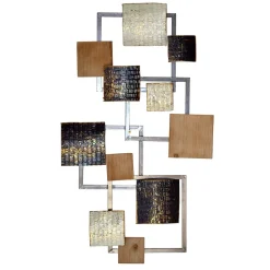 Wanddeko aus Rechteck Elementen Metall - Mariah^Wohnen