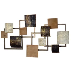 Wanddeko aus Rechteck Elementen Metall - Mariah^Wohnen