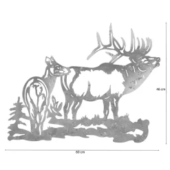Wohnen Wanddekoration Hirsche aus Metall - Eneziano