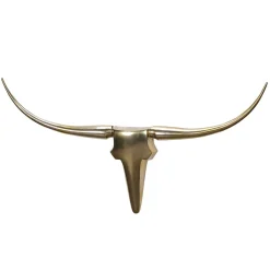 Wohnen Wanddekoration Stier Kopf in Gold - Fantast