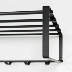 Wohnen Wandgarderobe mit 7 Kleiderhaken & Hutablage - Satroni