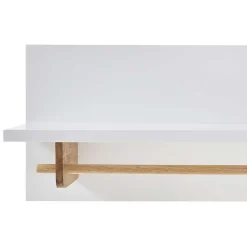 Wohnen Wandgarderobe mit Ablageboden & Holzstange - Catia