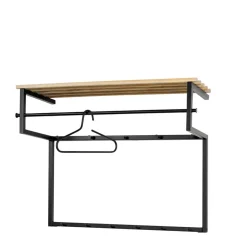 Wohnen Wandgarderobe mit Hutablage aus Holzleisten - Casciano