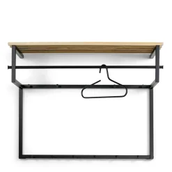 Wohnen Wandgarderobe mit Hutablage aus Holzleisten - Casciano