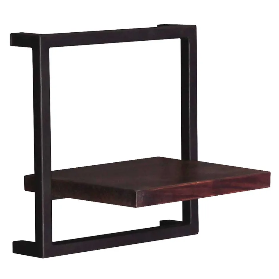 Wohnen Wandhängeregal aus Recyclingholz Teak - Solapura