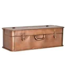 Wohnen Wandkonsole in Koffer Optik Rommino aus Metall Kupferfarben