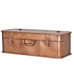 Wohnen Wandkonsole in Koffer Optik Rommino aus Metall Kupferfarben