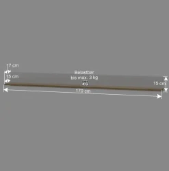 Wohnen Wandregal Hängeboard 170 cm breit - Nonessia