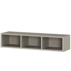 Kinder Wohnen Wandregal in Grau mit drei Fächern - Suzanas