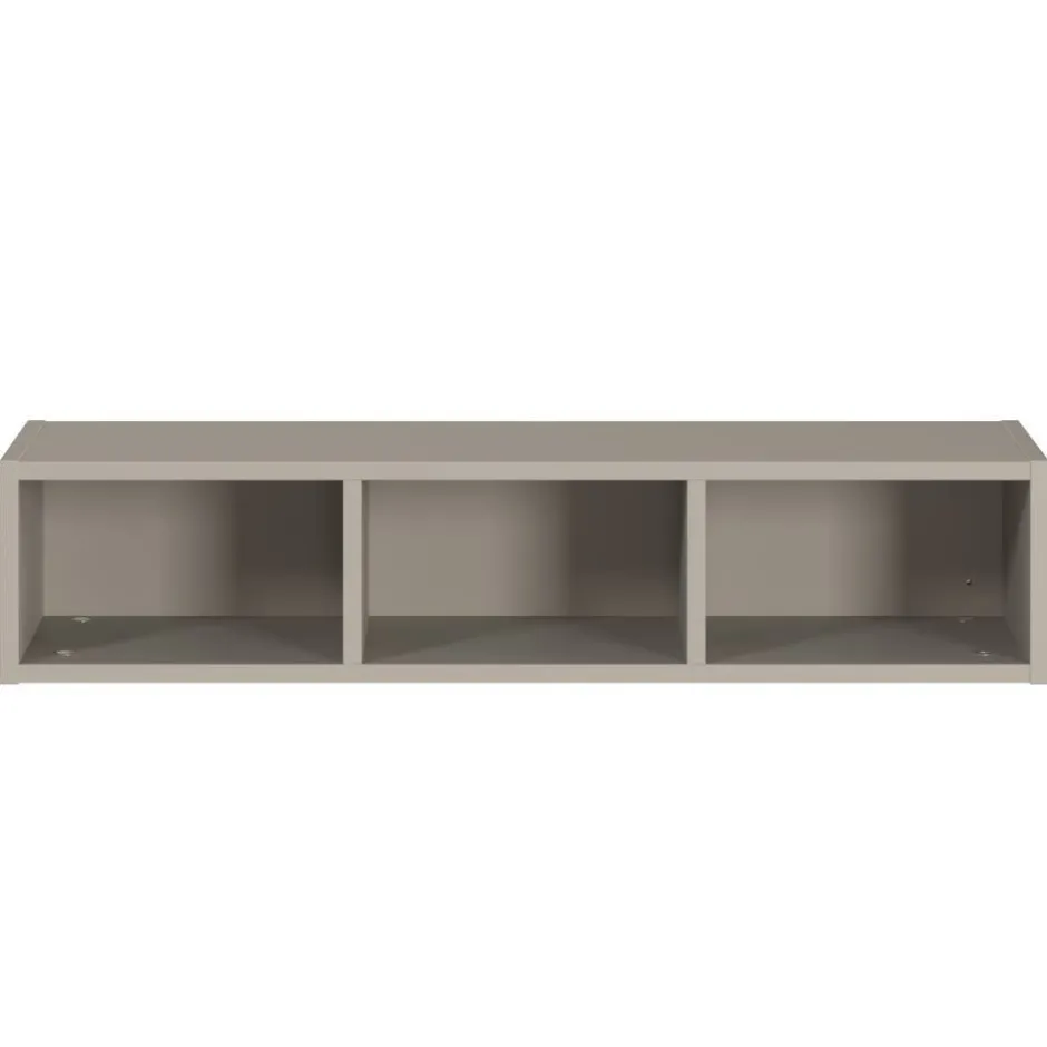 Kinder Wohnen Wandregal in Grau mit drei Fächern - Suzanas