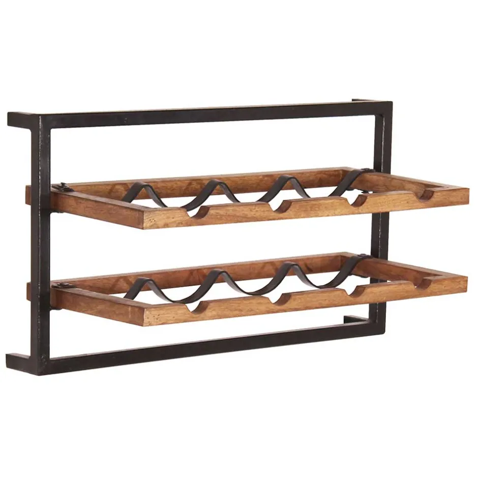 Wohnen Wandregal Kombination mit Flaschenablagen - Filurina (fünfteilig)